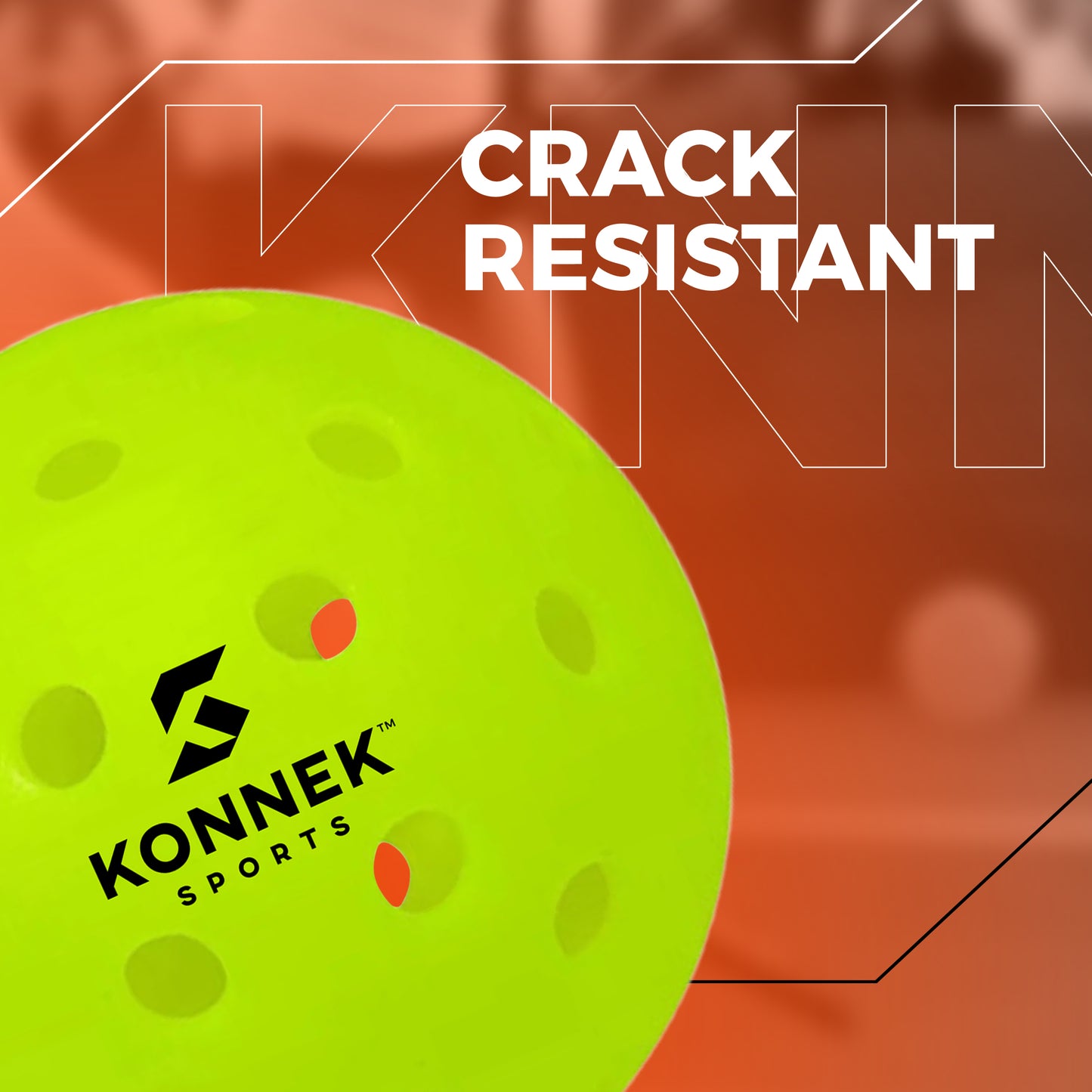 Green pickleball with Konnek Sports logo