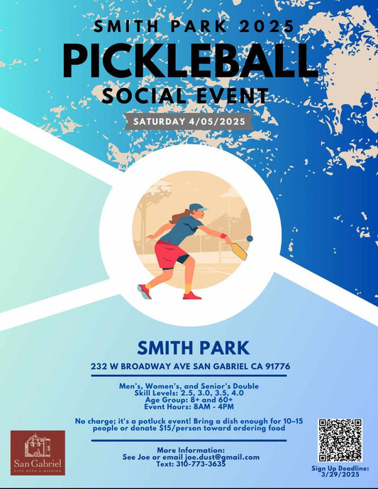 Smith Park 2025 Pickleball Social Event