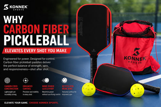 Carbon fiber pickleball paddle improving shot accuracy