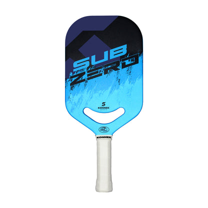Blue and black pickleball SUB ZERO' paddle with Konnek Sports Logo